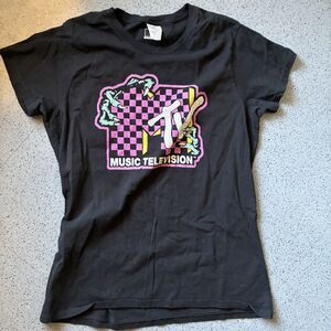 MTV Music Television Shirt M Short Sleeve Grunge Y2K 90s Creature Hands Logo Tee